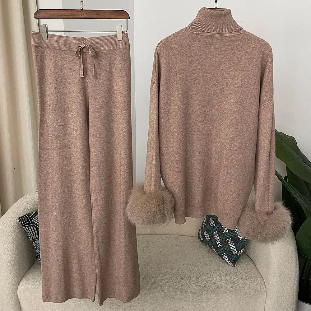 Fur’Ells Fur Wrist Loungwear Co ord set