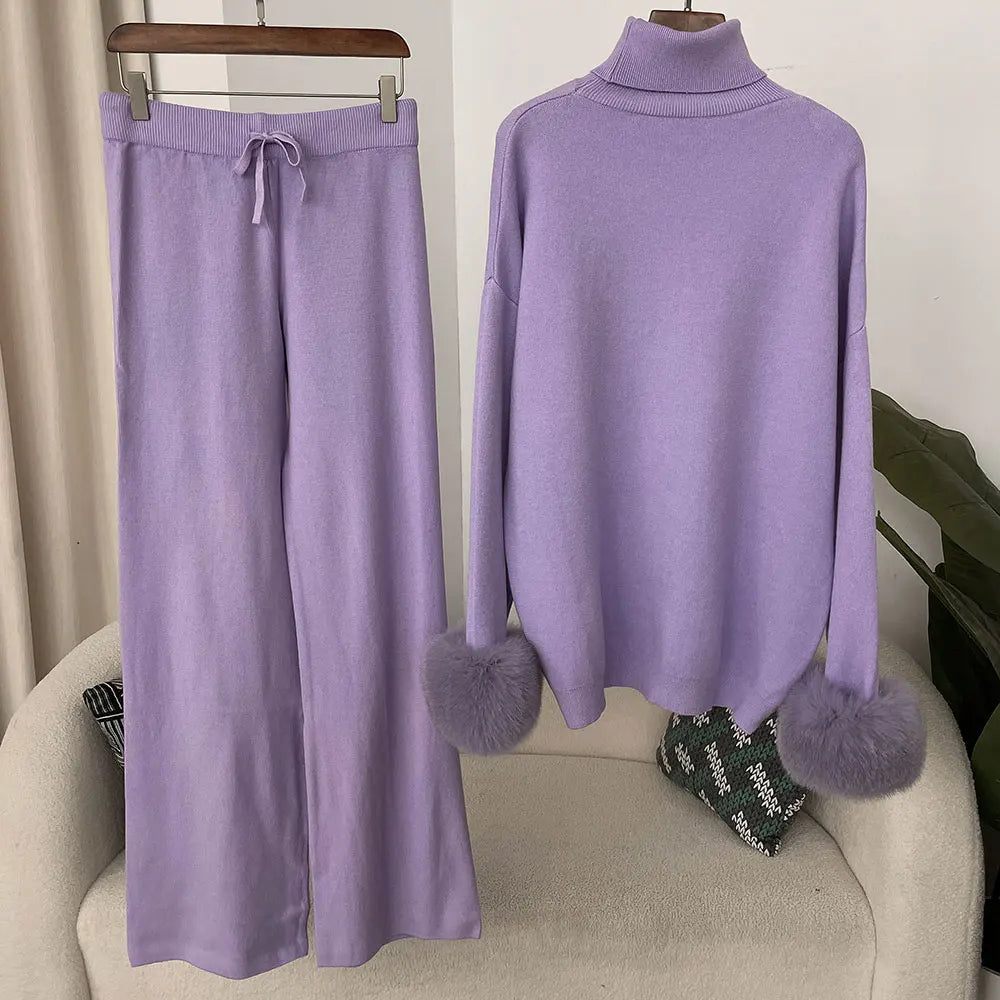 Fur’Ells Fur Wrist Loungwear Co ord set
