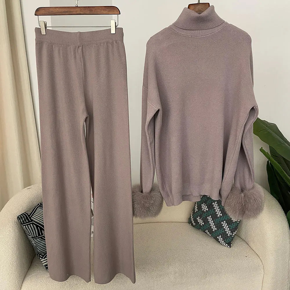 Fur’Ells Fur Wrist Loungwear Co ord set