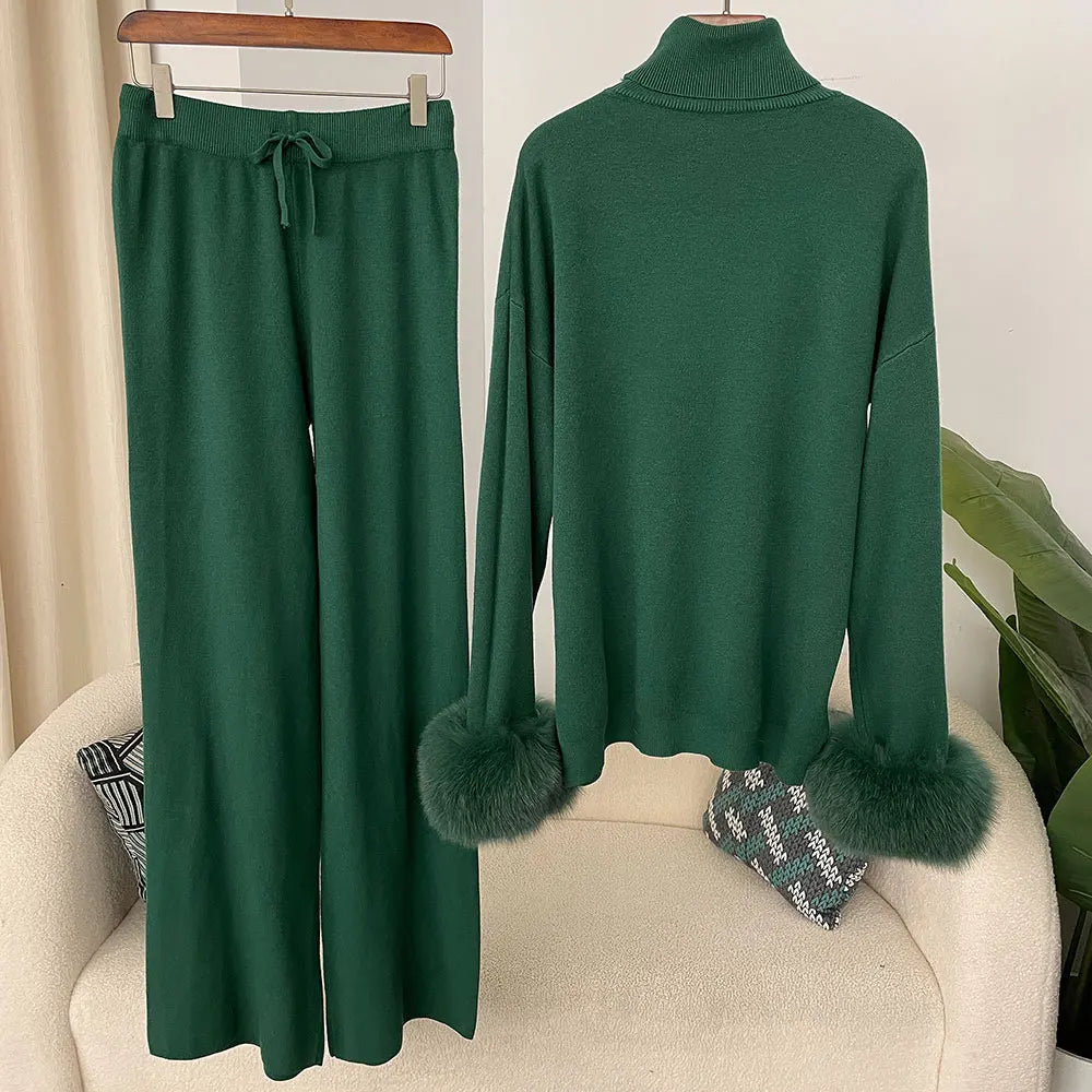 Fur’Ells Fur Wrist Loungwear Co ord set