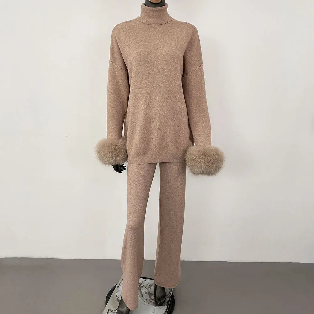 Fur’Ells Fur Wrist Loungwear Co ord set