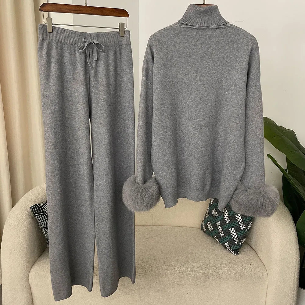 Fur’Ells Fur Wrist Loungwear Co ord set