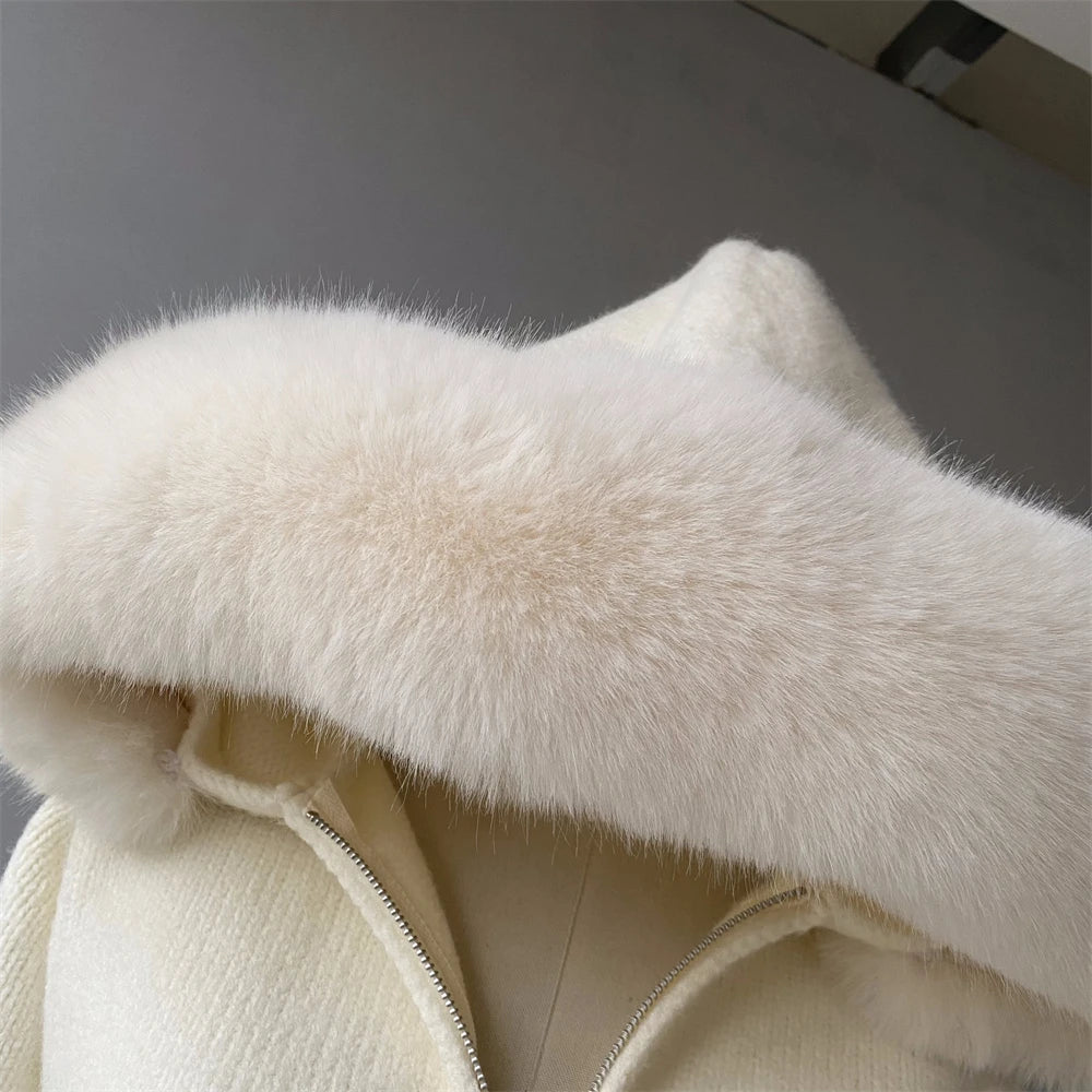Fur’Ells zip up Fur Knitwear Hoodie
