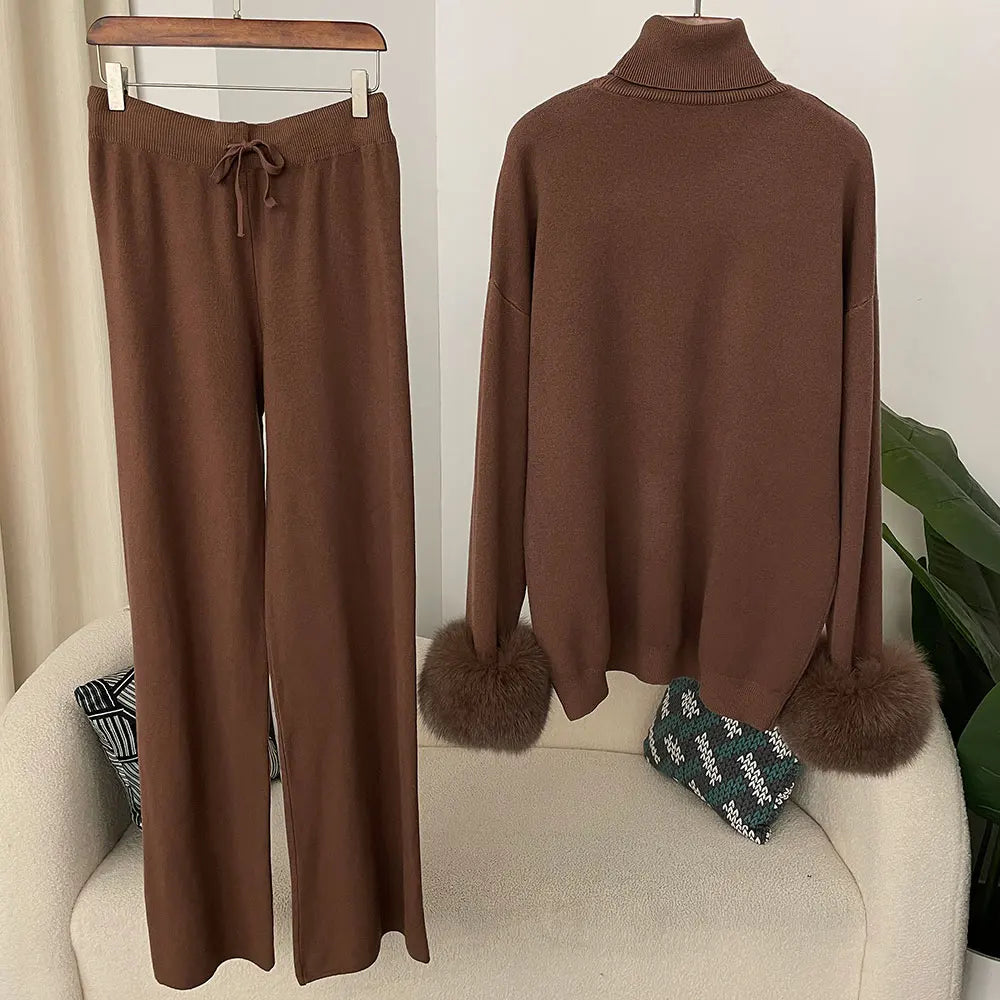 Fur’Ells Fur Wrist Loungwear Co ord set