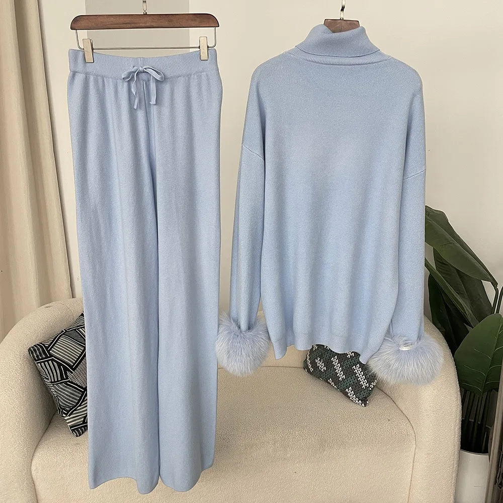 Fur’Ells Fur Wrist Loungwear Co ord set