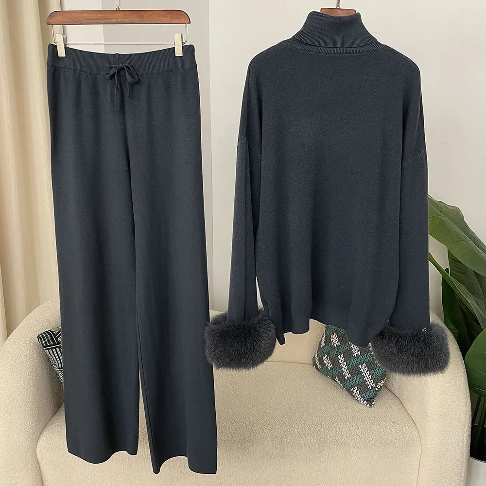 Fur’Ells Fur Wrist Loungwear Co ord set
