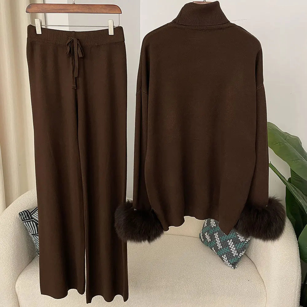 Fur’Ells Fur Wrist Loungwear Co ord set