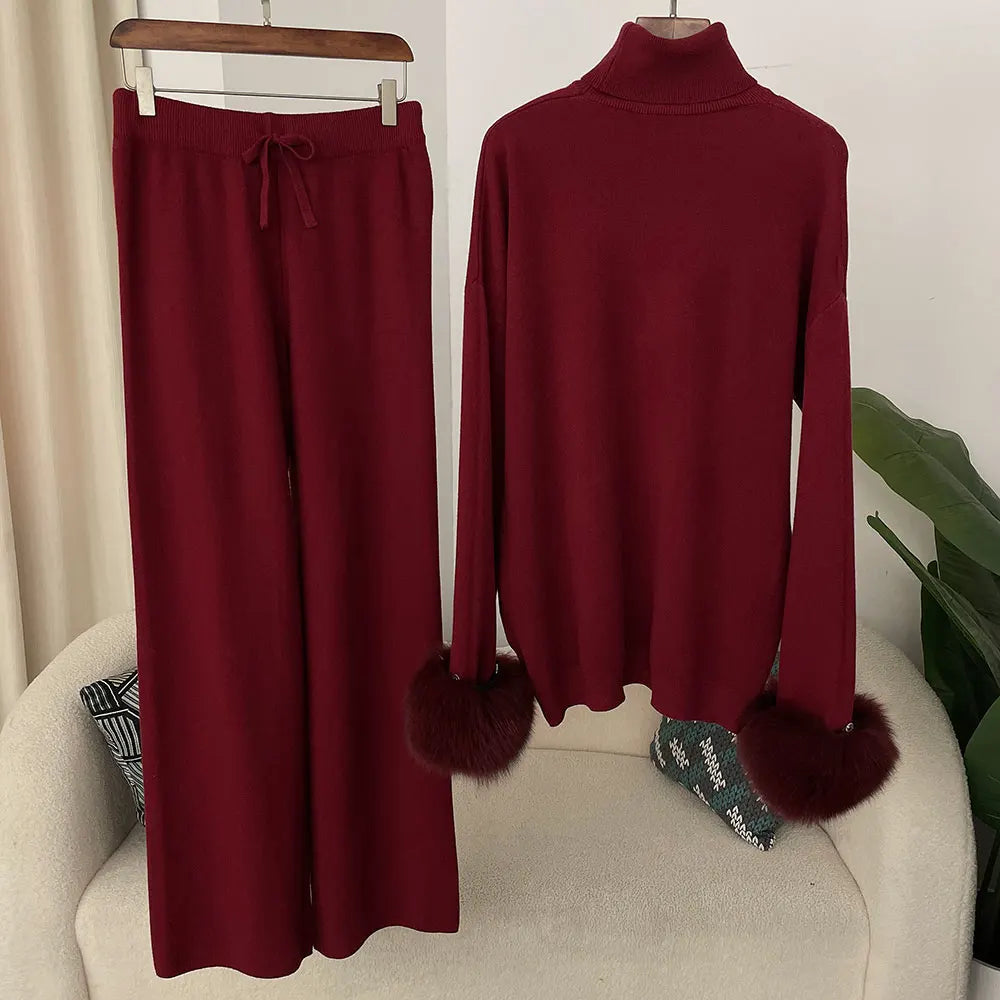 Fur’Ells Fur Wrist Loungwear Co ord set