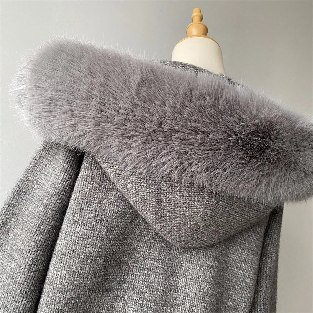 Fur’Ells zip up Fur Knitwear Hoodie