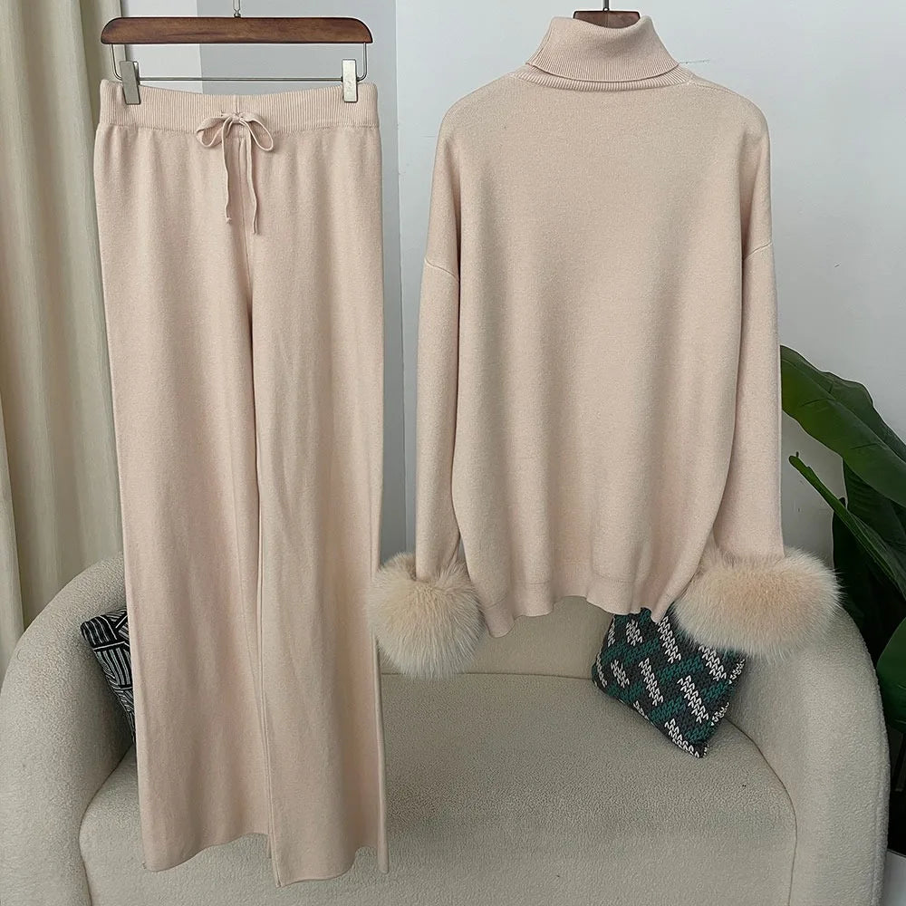 Fur’Ells Fur Wrist Loungwear Co ord set