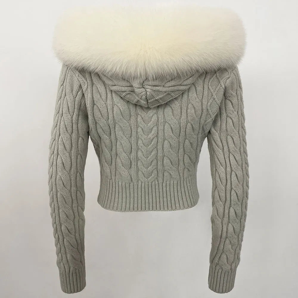 Fur’Ells collar Knitwear Cardigan
